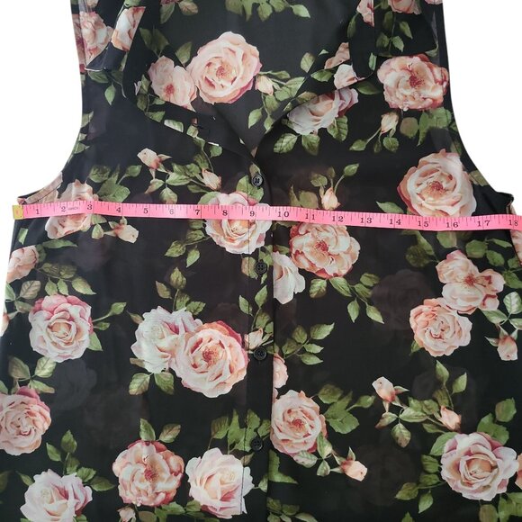 FOREVER 21 // Floral Sleeveless Blouse // Summer Wear - Picture 3 of 6